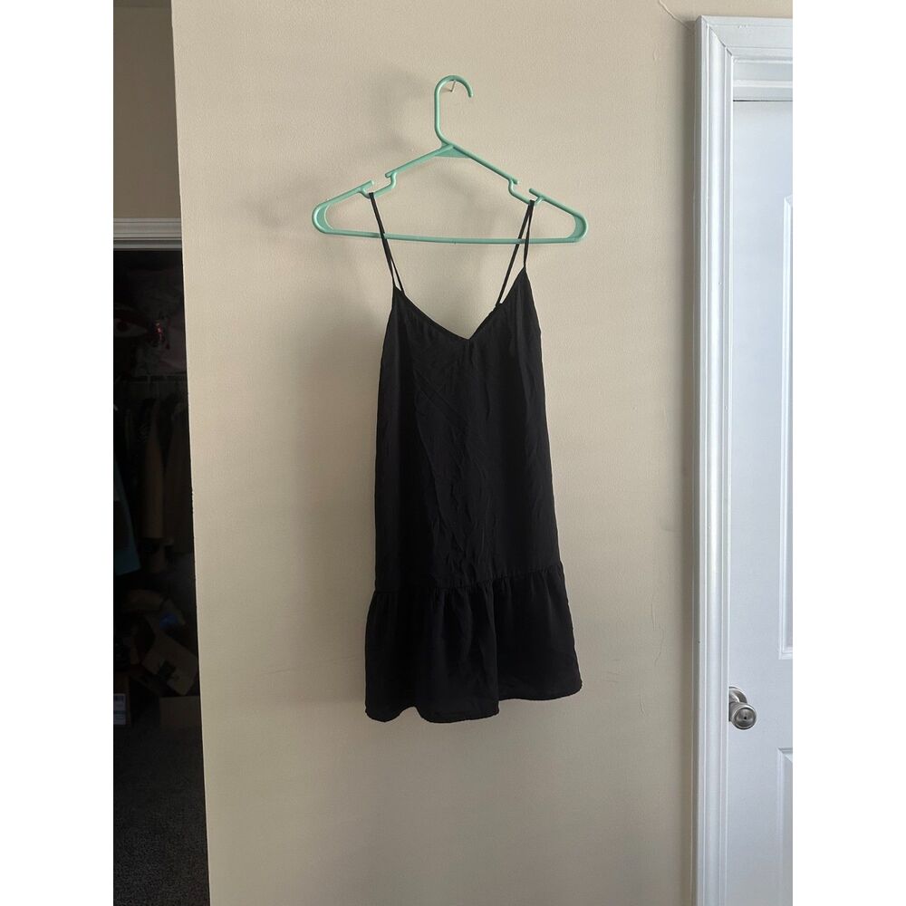 Abercrombie & Fitch Black Ruffle Hem Mini Dress - Size XS